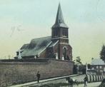 Carte Postale Aulnois-Quévy – L’Eglise (Cheval), Enlèvement ou Envoi, Avant 1920, Affranchie, Hainaut