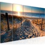 Toile peinture 5 pièces Mer du Nord Sunset 220 x 80 cm, Envoi