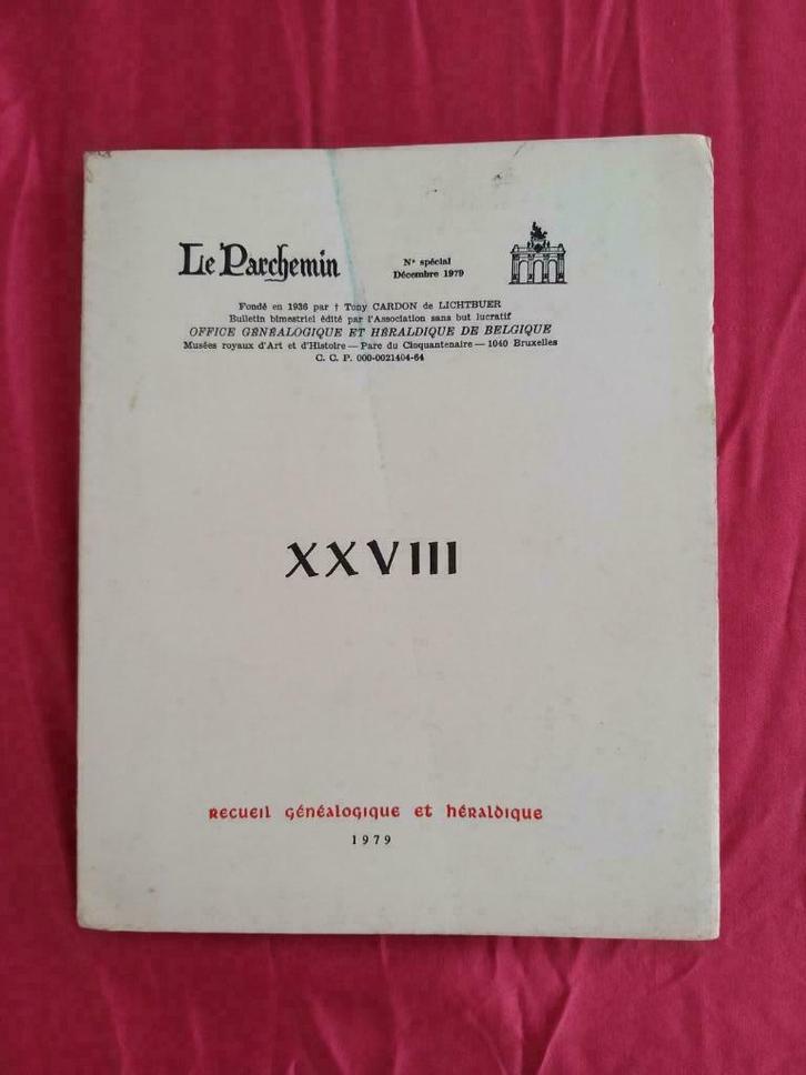 De perkamenten genealogische en heraldische collectie nummer, Boeken, Geschiedenis | Stad en Regio, Gelezen, 20e eeuw of later