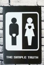 Metalen wandbord ' The simple truth ', Huis en Inrichting, Ophalen of Verzenden, Nieuw