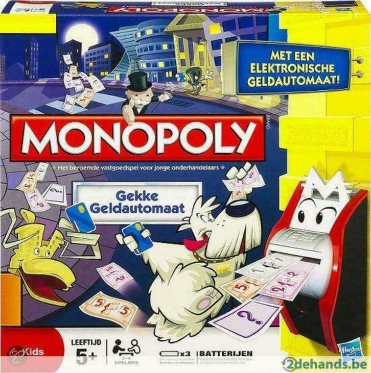 SPEL MONOPOLY - GEKKE GELDAUTOMAAT, Hobby en Vrije tijd, Gezelschapsspellen | Bordspellen, Nieuw, Ophalen of Verzenden