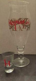Bierglas Hopus + klein glaasje, Verzamelen, Overige merken, Glas of Glazen, Ophalen of Verzenden, Zo goed als nieuw
