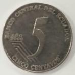 Ecuador - 5 centavos - 2000, Ophalen of Verzenden, Zuid-Amerika, Losse munt