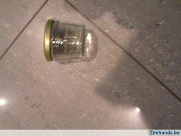 Keukenartikelen: Confituur bokaal+Vierkant opbergpotje retro beschikbaar voor biedingen