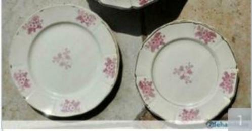 boch (la louviere) 4 platte borden : vintage, Antiek en Kunst, Antiek | Servies compleet, Verzenden