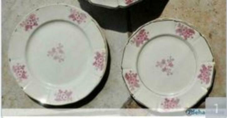 boch (la louviere) 4 platte borden : vintage, Antiek en Kunst, Antiek | Servies compleet, Verzenden