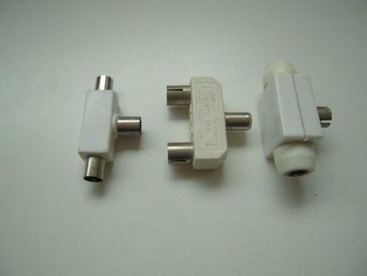antenne, TV, coaxial, séparateur, distributeur 3 pcs., TV, Hi-fi & Vidéo, Télévisions vintages, Comme neuf, Enlèvement ou Envoi