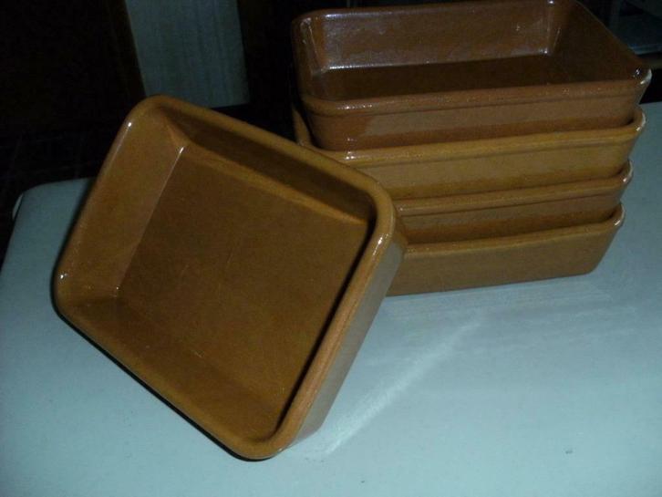 Ovenschoteltjes Terracota ( vuurvast )  5 stuks NIEUW, Huis en Inrichting, Keuken | Servies, Nieuw, Schaal of Schalen, Ophalen of Verzenden