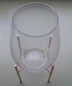 glazen vaas met metalen voet, Huis en Inrichting, Minder dan 50 cm, Nieuw, Glas, Ophalen of Verzenden