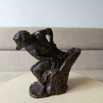 Bronzen Beeld Seated Woman Wiping her Left Side naar Degas