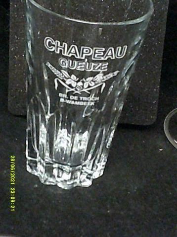Gueuze.Kriek.Geuze.Lambic.Chapeau.De Troch.D . 145, Enlèvement ou Envoi, Comme neuf, Verre ou Verres, Autres marques