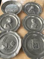 Lot d’assiettes décoratives en étain, Enlèvement