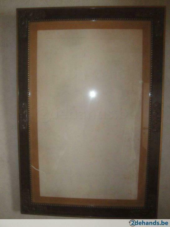 Antieke art nouveau kader met bloemmotieven, Antiek en Kunst, Kunst | Schilderijen | Modern