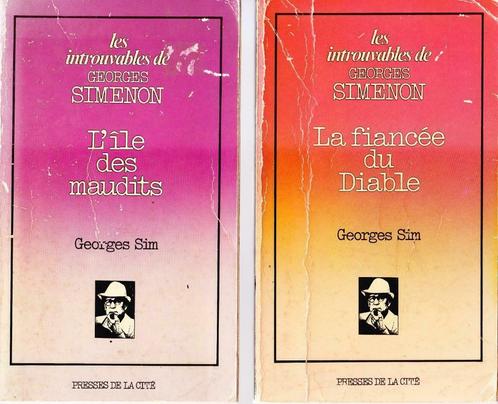 Georges SIM - La fiancée du Diable + L' île des maudits, Livres, Aventure & Action, Utilisé, Enlèvement ou Envoi