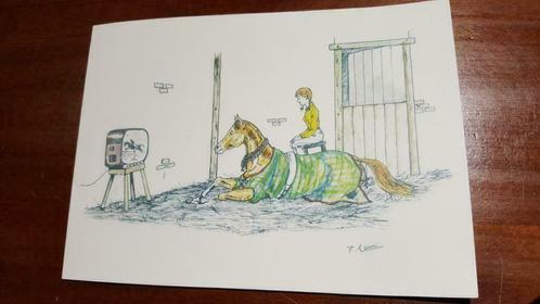 kopie van originele tekening HERGE - jumping francois MATHY, Boeken, Stripverhalen, Zo goed als nieuw, Ophalen of Verzenden