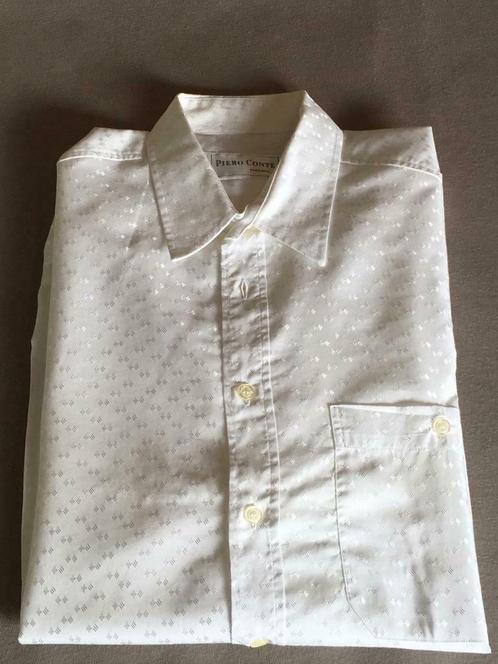 Gala overhemd Piero Conte geschikt voor strikdas - L (2), Kleding | Heren, Overhemden, Nieuw, Halswijdte 41/42 (L), Wit, Ophalen of Verzenden