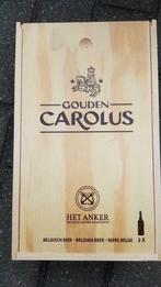 Gouden carlolus opbergbox 2 flessen