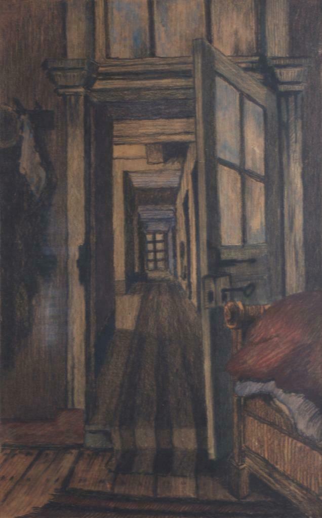 Potloodtekening en aquarel Adrien Colleye, Ophalen of Verzenden