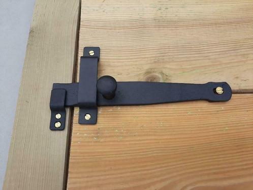 Deurbeslag, antiek ijzeren grendel, oude klink,19cm, Doe-het-zelf en Bouw, Hang- en Sluitwerk, Nieuw, Klink of Kruk, IJzer, Ophalen