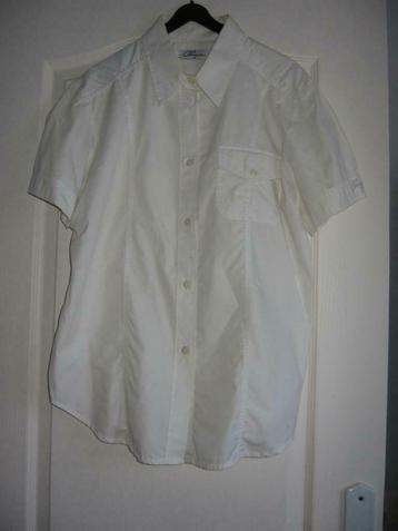 Chemisier blanc Chipie à courtes manches.  Taille L.  Etat i, Enlèvement ou Envoi, Comme neuf, Blanc, Taille 42/44 (L)