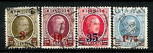 België 1927 Houyoux met opdruk OBP 245/8, Timbres & Monnaies, Timbres | Europe | Belgique, Affranchi, Autre, Maison royale, Avec timbre