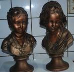 brocante buste jongen & meisje, Antiek en Kunst, Curiosa en Brocante, Ophalen