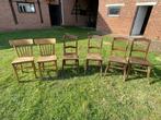 Oude houten stoelen (3 keer 2 dezelfde), Antiek en Kunst, Ophalen of Verzenden