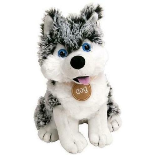 Pluche knuffel Husky speelgoed hond zittend 25 cm, Enfants & Bébés, Jouets | Peluches, Neuf, Chien, Enlèvement ou Envoi