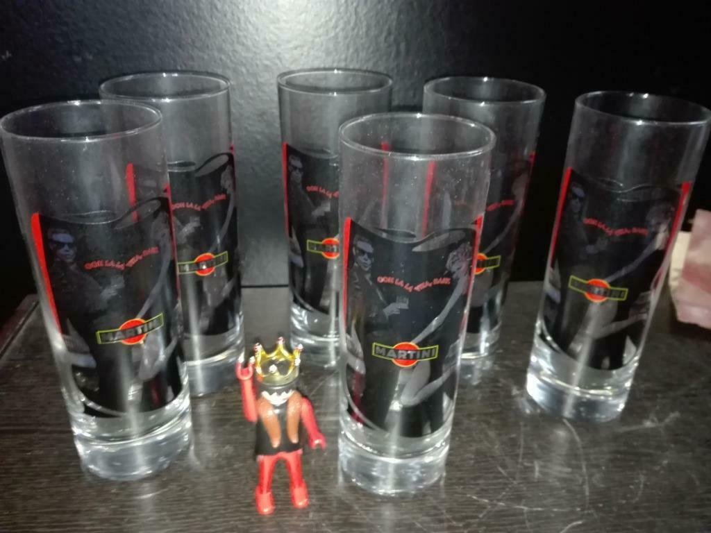 222) 6 martini glazen, Collections, Verres & Petits Verres, Comme neuf, Autres types, Enlèvement ou Envoi
