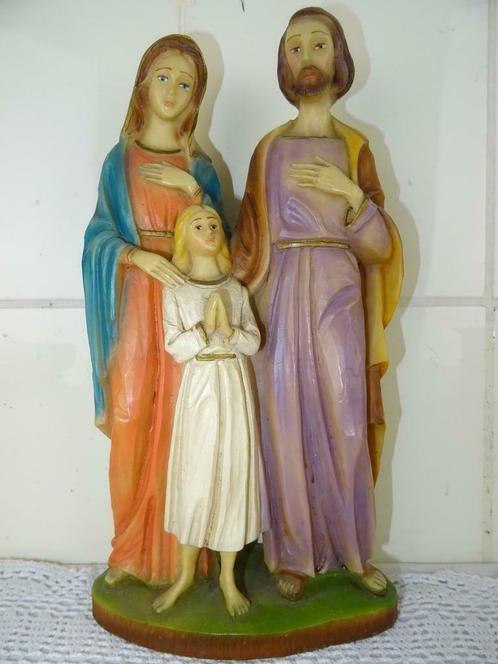 Statue Italienne Vintage Sainte Famille Statue Vierge Marie, Collections, Religion, Comme neuf, Christianisme | Catholique, Image