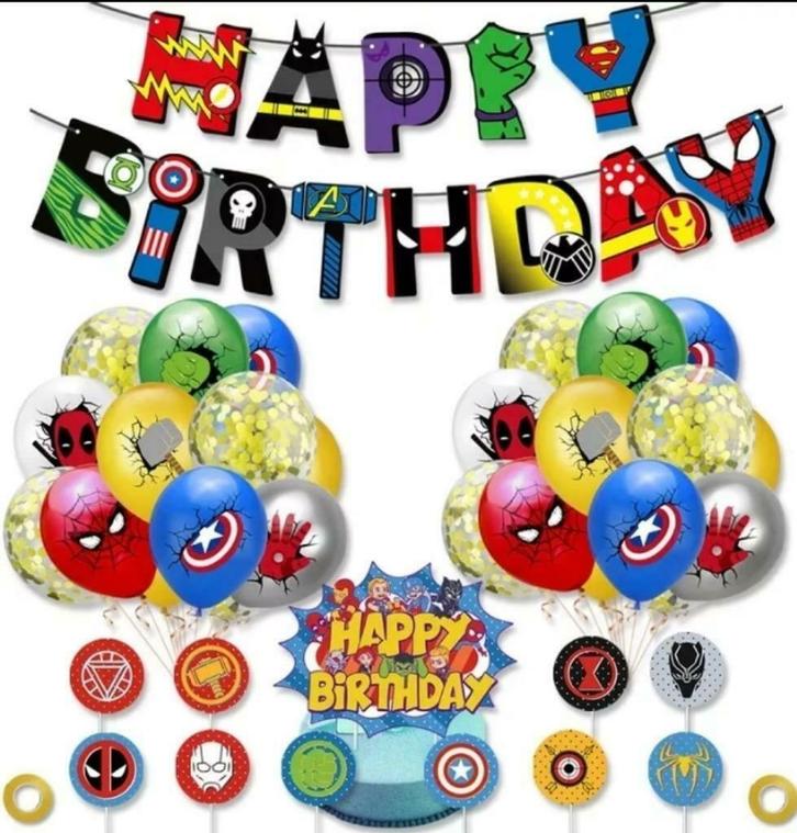 Super Hero Marvel - Verjaardag versiering, Kinderen en Baby's, Overige Kinderen en Baby's, Nieuw, Ophalen of Verzenden