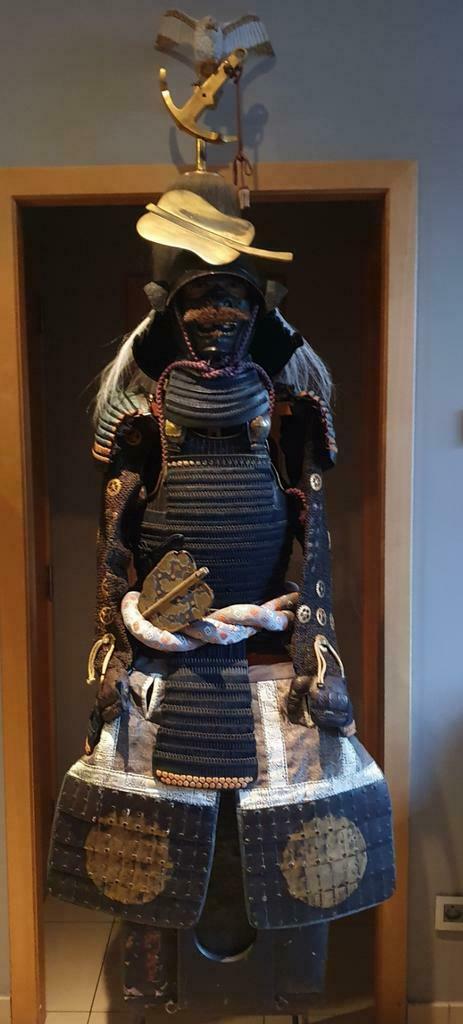 Busho Antique Edo 62 Ken Suji Kozane Yoroi Set Armor Samurai, Verzamelen, Militaria | Algemeen, Overige soorten, Zwaard of Sabel