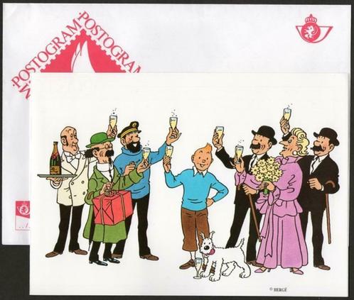 TINTIN Enveloppe + Carte (Hergé) Postogram 92/J10, Timbres & Monnaies, Timbres | Europe | Belgique, Autre, Enlèvement ou Envoi