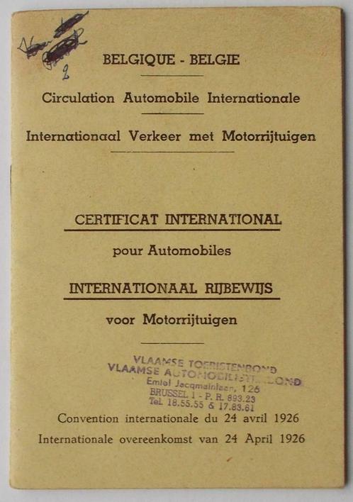 Internationaal rijbewijs uit 1961, Collections, Collections Autre, Utilisé, Envoi