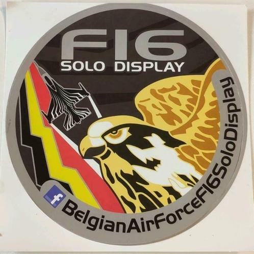 Belgische Sticker F-16 SOLO-DISPLAY DARK FALCON, Collections, Objets militaires | Général, Armée de l'air, Enlèvement ou Envoi
