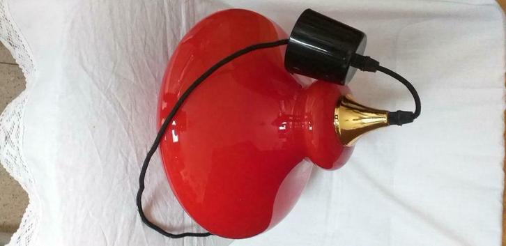 Rode opaline ophanging, Antiek en Kunst, Antiek | Verlichting, Ophalen