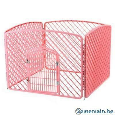 Enclos/Parc 1m² rose cage chien cage chiot enclos chien, Dieren en Toebehoren, Honden-accessoires, Nieuw, Verzenden