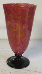 art deco pate de verre vaas Schneider apart model  22, Verzenden