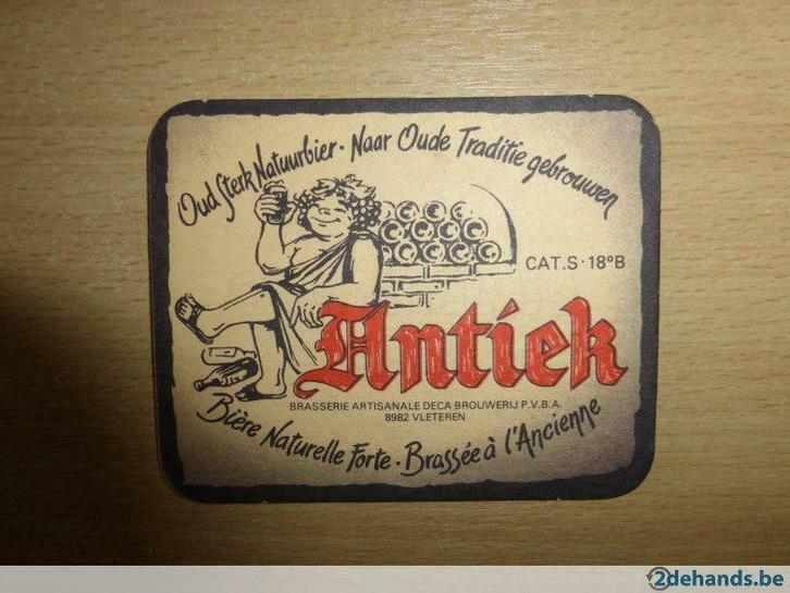 1 bierviltje  antiek   brouwerij  deca te woesten, Verzamelen, Biermerken, Gebruikt, Ophalen of Verzenden
