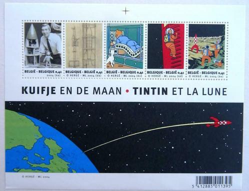 Feuille de timbres 2004 Tintin et la lune, Timbres & Monnaies, Timbres | Europe | Belgique, Non oblitéré, Autre, Autre, Sans timbre