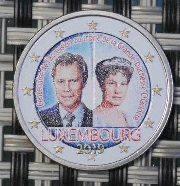 2 euro Luxemburg 2019 UNC (ingekleurd)