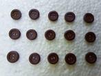 partij 15 knoopjes 10 mm bruin bruin 2 gaats B15102, Hobby en Vrije tijd, Naaien en Fournituren, Ophalen of Verzenden, Nieuw, Knoop of Knopen