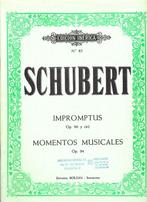 'Partituren Schubert: Impromptus Op 90 y 142 en Momentos Mus, Boeken, Ophalen of Verzenden, Zo goed als nieuw, Artiest