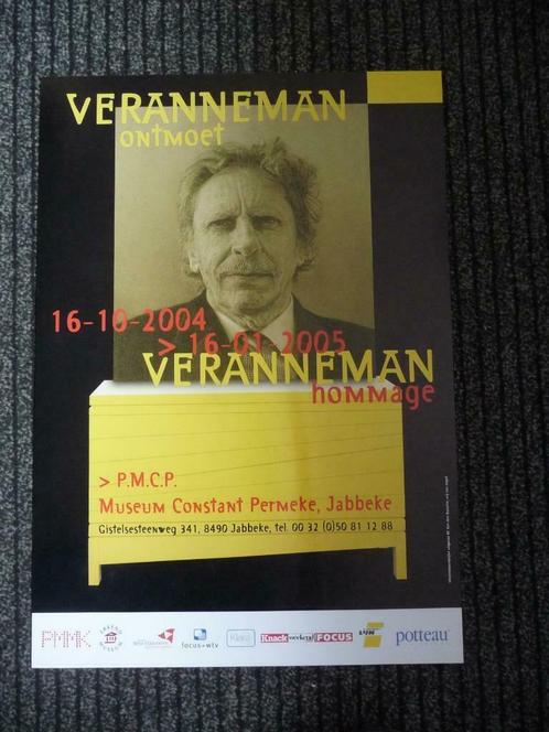 EMIEL VERANNEMAN AFFICHE PMMK OSTENDE, Antiquités & Art, Art | Lithographies & Sérigraphies, Enlèvement ou Envoi