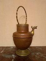 Decoratieve koperen kan / vaas met hengsel, uit de jaren '50, Ophalen of Verzenden