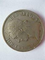 Albert I Roi des Belges 1F Congo Belge 1927, Ophalen of Verzenden, Losse munt, Overige landen