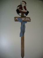 Panneau en bois décoré Merry Christmas, Ophalen of Verzenden, Gebruikt