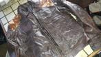 Veste-blouson pour homme en cuir - L -, Enlèvement, Porté, Taille 52/54 (L), Brun