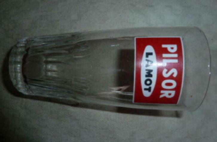 #K bier glas LAMOT PILSOR " logo hoog " Brij. Lamot Mechelen, Verzamelen, Glas en Drinkglazen, Nieuw, Bierglas, Ophalen of Verzenden