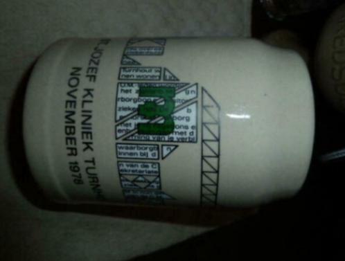 #M bier glas / stenen pul STRABAG St. Jozef kliniek Turnhout, Verzamelen, Glas en Drinkglazen, Nieuw, Bierglas, Ophalen of Verzenden